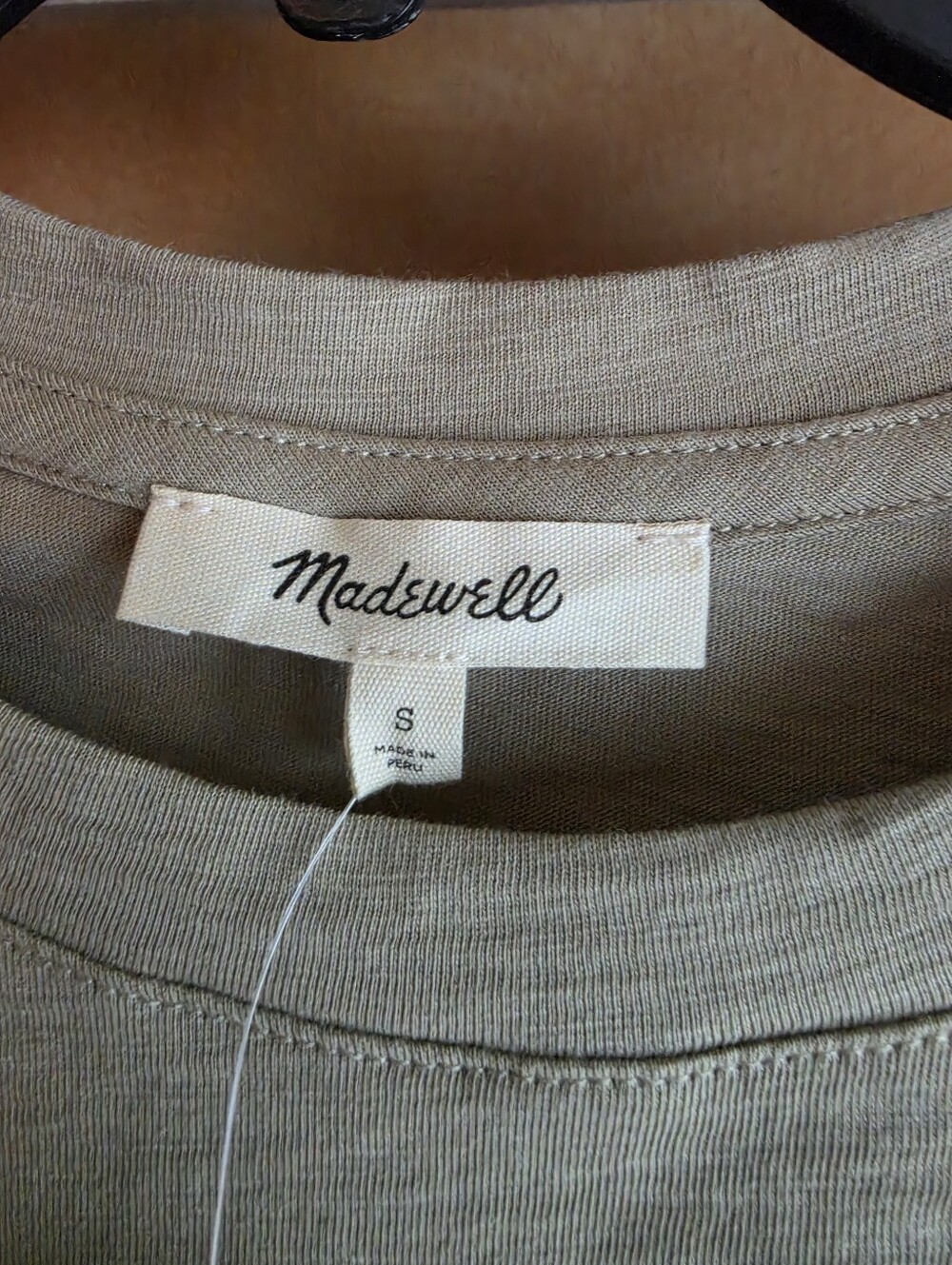 NWT Madewell Tan / Beige Short Sleeve Crop Top Tee - Picture 3 of 7